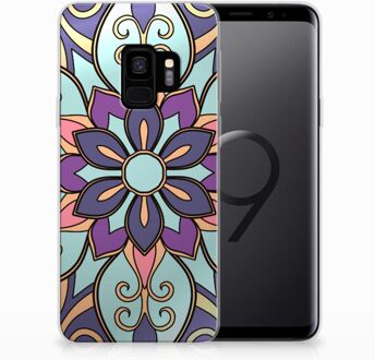 B2Ctelecom TPU Siliconen Hoesje Samsung Galaxy S9 Design Purple Flower