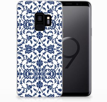 B2Ctelecom TPU Siliconen Hoesje Samsung Galaxy S9 Flower Blue