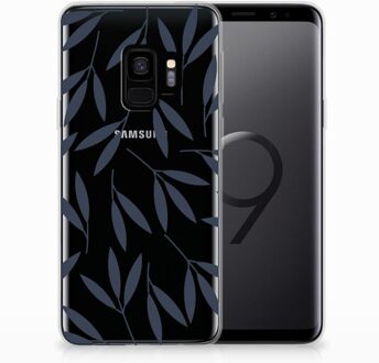 B2Ctelecom TPU Siliconen Hoesje Samsung Galaxy S9 Leaves Blue