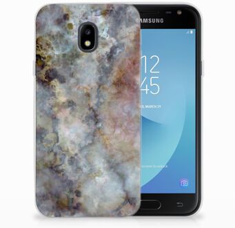 B2Ctelecom TPU Siliconen Hoesje Samsung J3 2017 Design Marmer Grijs