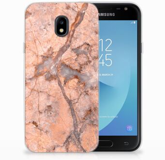 B2Ctelecom TPU Siliconen Hoesje Samsung J3 2017 Design Marmer Oranje