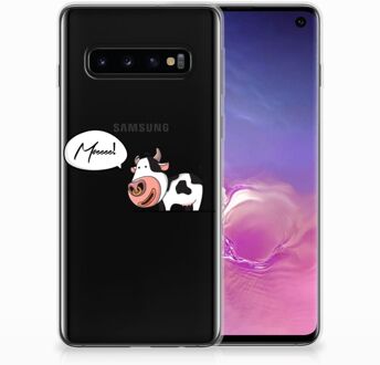 B2Ctelecom TPU Siliconen Hoesje Samsung S10 Design Cow