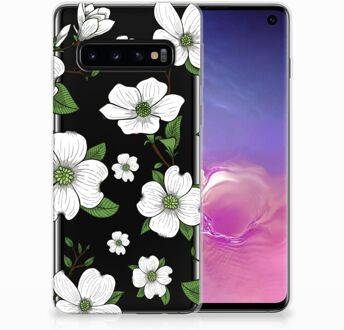 B2Ctelecom TPU Siliconen Hoesje Samsung S10 Design Dogwood Flowers