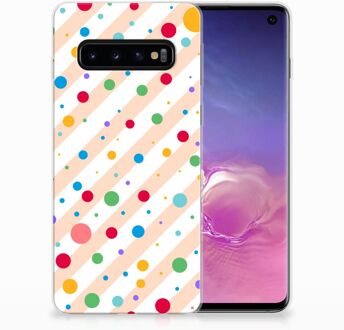 B2Ctelecom TPU Siliconen Hoesje Samsung S10 Design Dots