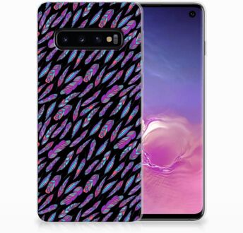 B2Ctelecom TPU Siliconen Hoesje Samsung S10 Design Feathers Color