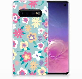 B2Ctelecom TPU Siliconen Hoesje Samsung S10 Design Flower Power