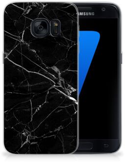 B2Ctelecom TPU Siliconen Hoesje Samsung S7 Marmer Zwart