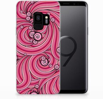 B2Ctelecom TPU Siliconen Hoesje Samsung S9 Swirl Pink