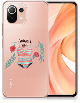 B2Ctelecom TPU Siliconen Hoesje Xiaomi Mi 11 Lite Telefoon Hoesje Boho Summer