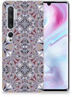 B2Ctelecom TPU Siliconen Hoesje Xiaomi Mi Note 10 Pro Bloemen