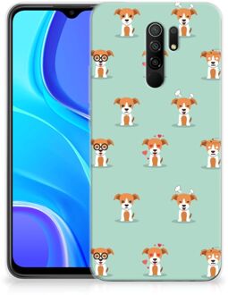 B2Ctelecom TPU Siliconen Hoesje Xiaomi Redmi 9 Telefoon Hoesje Pups