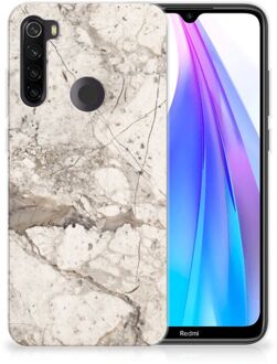 B2Ctelecom TPU Siliconen Hoesje Xiaomi Redmi Note 8T Marmer Creme