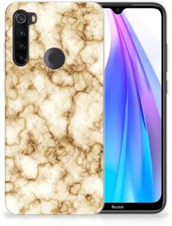 B2Ctelecom TPU Siliconen Hoesje Xiaomi Redmi Note 8T Marmer Goud