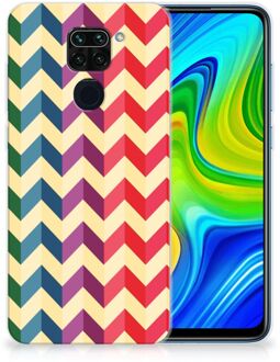 B2Ctelecom TPU Siliconen Hoesje Xiaomi Redmi Note9 Doorzichtig Hoesje Zigzag Color