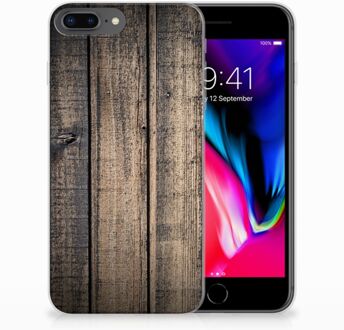 B2Ctelecom TPU Siliconen iPhone 8 Plus | 7 Plus Backcase Hoesje Design Steigerhout