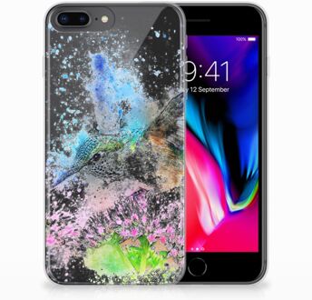 B2Ctelecom TPU Siliconen iPhone 8 Plus | 7 Plus Backcase Hoesje Design Vogel