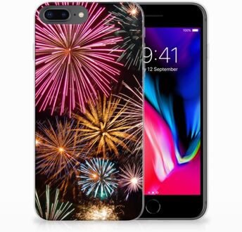 B2Ctelecom TPU Siliconen iPhone 8 Plus | 7 Plus Backcase Hoesje Design Vuurwerk