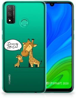 B2Ctelecom Trendy Telefoonhoesjes Huawei P Smart 2020 Smartphone Hoesje Doorzichtig Giraffe