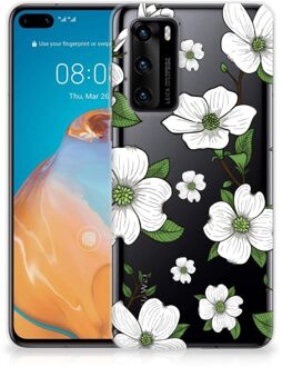 B2Ctelecom Trendy Telefoonhoesjes Huawei P40 Smartphone hoesje Dogwood Flowers