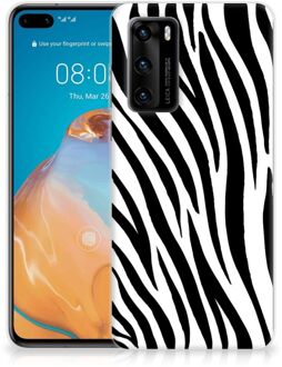 B2Ctelecom Trendy Telefoonhoesjes Huawei P40 Smartphone hoesje Zebra