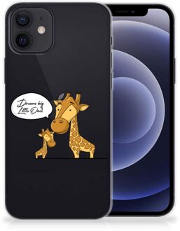 B2Ctelecom Trendy Telefoonhoesjes iPhone 12 | 12 Pro (6.1") Smartphone Hoesje Doorzichtig Giraffe