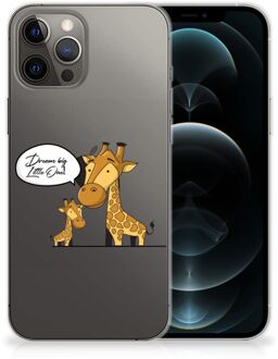 B2Ctelecom Trendy Telefoonhoesjes iPhone 12 Pro Max Smartphone Hoesje Doorzichtig Giraffe