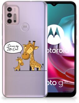 B2Ctelecom Trendy Telefoonhoesjes Motorola Moto G30 | G10 Smartphone Hoesje Doorzichtig Giraffe