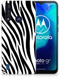 B2Ctelecom Trendy Telefoonhoesjes Motorola Moto G8 Power Lite Smartphone hoesje Zebra