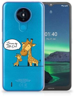 B2Ctelecom Trendy Telefoonhoesjes Nokia 1.4 Smartphone Hoesje Doorzichtig Giraffe