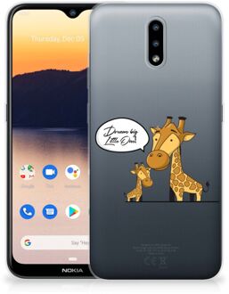 B2Ctelecom Trendy Telefoonhoesjes Nokia 2.3 Smartphone Hoesje Doorzichtig Giraffe