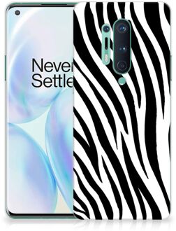 B2Ctelecom Trendy Telefoonhoesjes OnePlus 8 Pro Smartphone hoesje Zebra