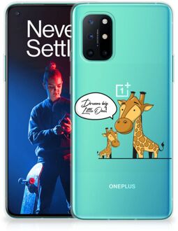 B2Ctelecom Trendy Telefoonhoesjes OnePlus 8T Smartphone Hoesje Doorzichtig Giraffe