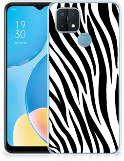 B2Ctelecom Trendy Telefoonhoesjes OPPO A15 Smartphone hoesje Zebra