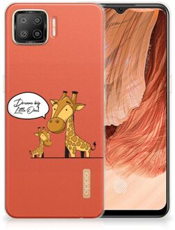 B2Ctelecom Trendy Telefoonhoesjes OPPO A73 4G Smartphone Hoesje Doorzichtig Giraffe