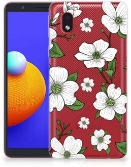 B2Ctelecom Trendy Telefoonhoesjes Samsung Galaxy A01 Core Smartphone hoesje Dogwood Flowers