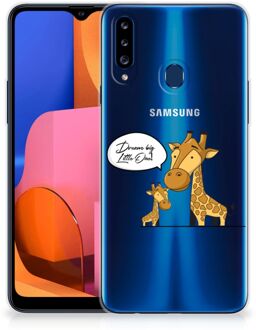 B2Ctelecom Trendy Telefoonhoesjes Samsung Galaxy A20s Smartphone Hoesje Doorzichtig Giraffe