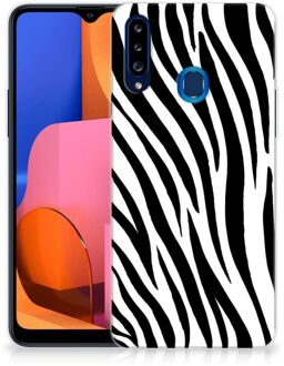 B2Ctelecom Trendy Telefoonhoesjes Samsung Galaxy A20s Smartphone hoesje Zebra