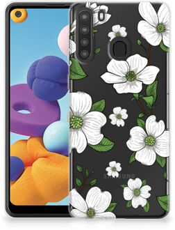 B2Ctelecom Trendy Telefoonhoesjes Samsung Galaxy A21 Smartphone hoesje Dogwood Flowers