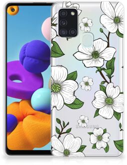 B2Ctelecom Trendy Telefoonhoesjes Samsung Galaxy A21s Smartphone hoesje Dogwood Flowers