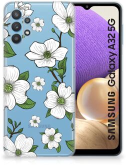 B2Ctelecom Trendy Telefoonhoesjes Samsung Galaxy A32 5G Smartphone hoesje Dogwood Flowers