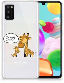 B2Ctelecom Trendy Telefoonhoesjes Samsung Galaxy A41 Smartphone Hoesje Doorzichtig Giraffe