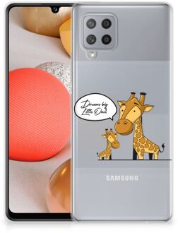 B2Ctelecom Trendy Telefoonhoesjes Samsung Galaxy A42 Smartphone Hoesje Doorzichtig Giraffe