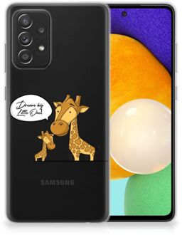 B2Ctelecom Trendy Telefoonhoesjes Samsung Galaxy A52 (5G/4G) Smartphone Hoesje Doorzichtig Giraffe