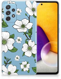 B2Ctelecom Trendy Telefoonhoesjes Samsung Galaxy A72 Smartphone hoesje Dogwood Flowers