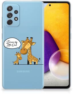 B2Ctelecom Trendy Telefoonhoesjes Samsung Galaxy A72 Smartphone Hoesje Doorzichtig Giraffe