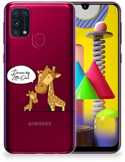 B2Ctelecom Trendy Telefoonhoesjes Samsung Galaxy M31 Smartphone Hoesje Doorzichtig Giraffe