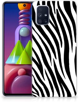 B2Ctelecom Trendy Telefoonhoesjes Samsung Galaxy M51 Smartphone hoesje Zebra