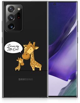 B2Ctelecom Trendy Telefoonhoesjes Samsung Galaxy Note20 Ultra Smartphone Hoesje Doorzichtig Giraffe