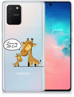 B2Ctelecom Trendy Telefoonhoesjes Samsung Galaxy S10 Lite Smartphone Hoesje Doorzichtig Giraffe