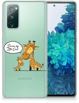 B2Ctelecom Trendy Telefoonhoesjes Samsung Galaxy S20 FE Smartphone Hoesje Doorzichtig Giraffe